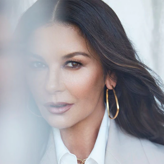 Catherine zeta-jones in large square hoops