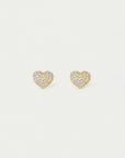 Petit Pavé Heart Studs