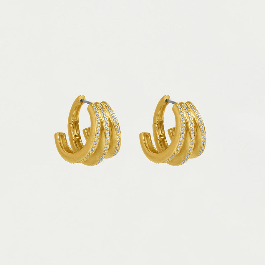 Dauphine Pavé Hoop Earrings