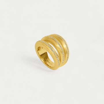 Dauphine Pavé Stacking Ring